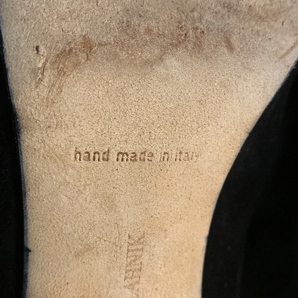 Manolo Blahnik black suede slouch knee high boots size 42 - Picture 7 of 8